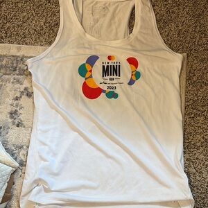 New Balance White Tank Top with Colorful Graphic